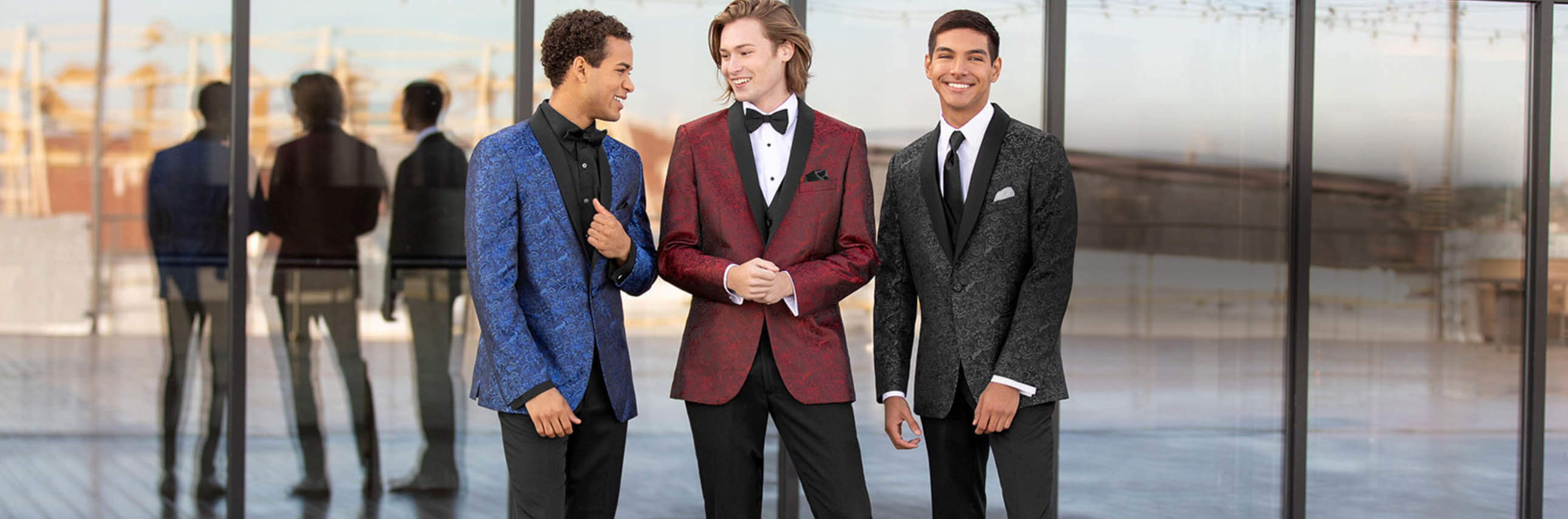 Models wearing the collections suits