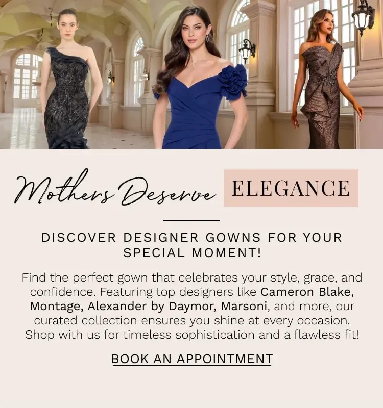 Top mothers designers at Dublin Formals. Find your dream mother of the wedding gown.